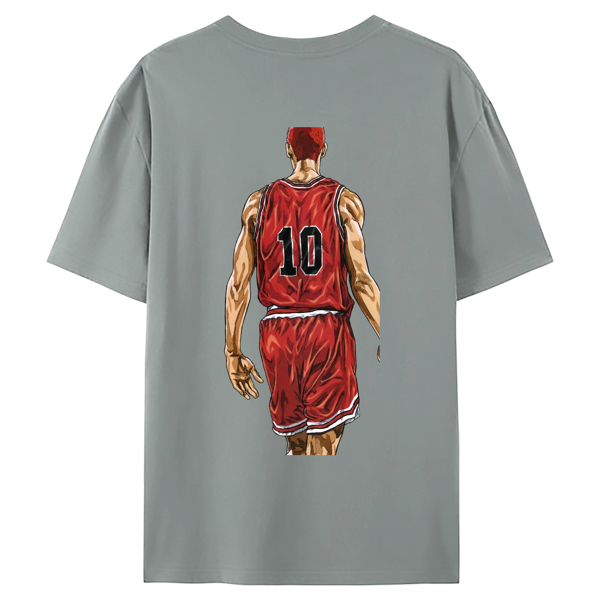 （画像用） SLAM DUNK／スラムダンク 綿100％ メンズ半袖Tシャツ（バックプリント） 通気性